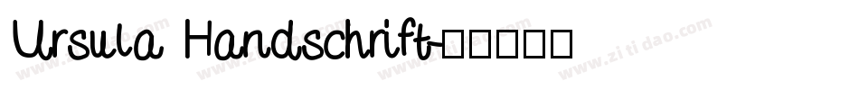 Ursula Handschrift字体转换